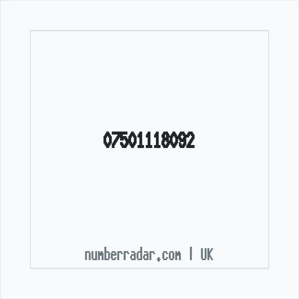 Reverse number check for +44 7501 118092 — who called me?