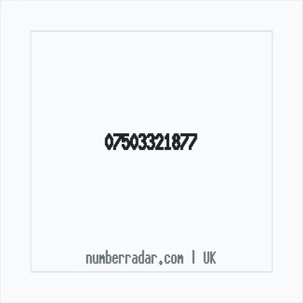 Reverse number check for +44 7503 321877 — who called me?
