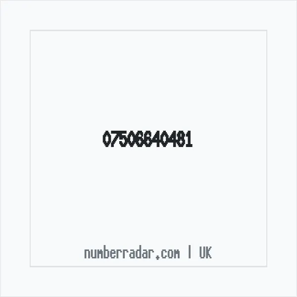 Reverse number check for +44 7506 640481 — who called me?