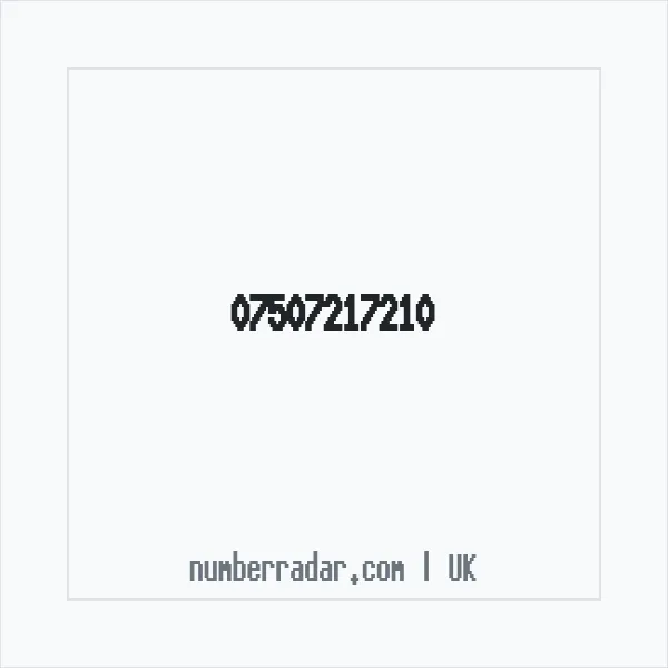 Reverse number check for +44 7507 217210 — who called me?