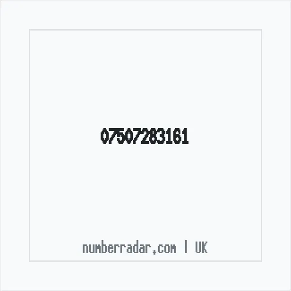 Reverse number check for +44 7507 283161 — who called me?