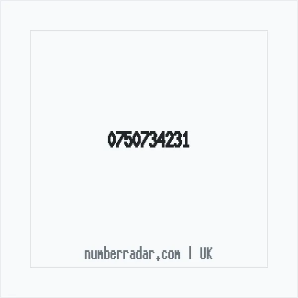 Reverse number check for +44 750734231 — who called me?