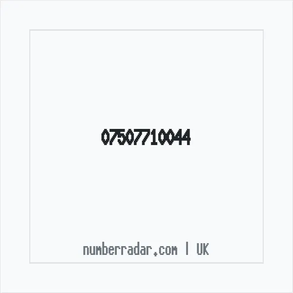 Reverse number check for +44 7507 710044 — who called me?