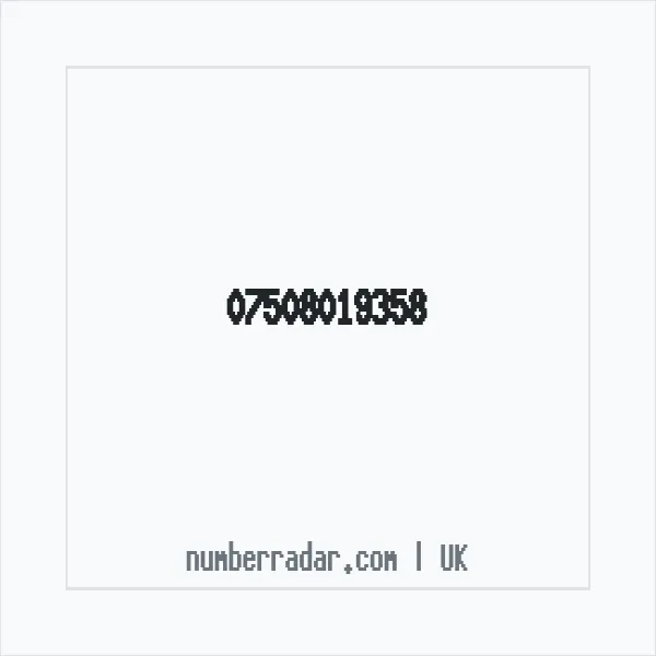 Reverse number check for +44 7508 019358 — who called me?