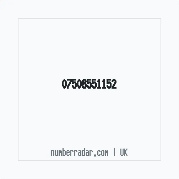 Reverse number check for +44 7508 551152 — who called me?