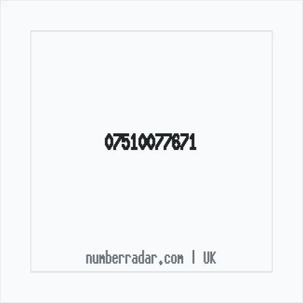 Reverse number check for +44 7510 077671 — who called me?