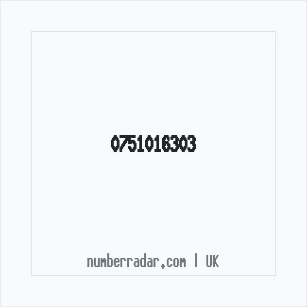 Reverse number check for +44 751016303 — who called me?