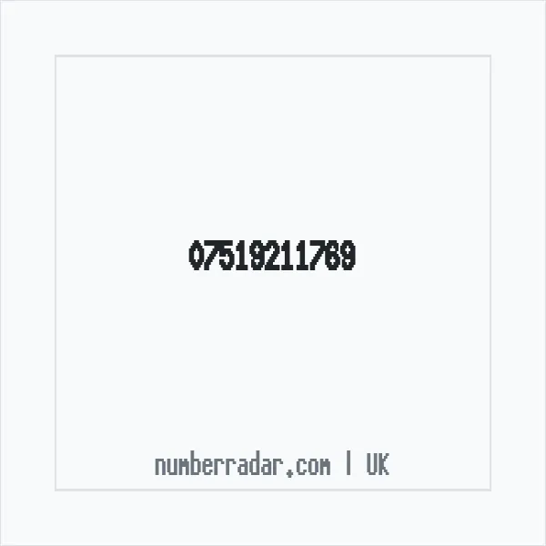 Reverse number check for +44 7519 211769 — who called me?