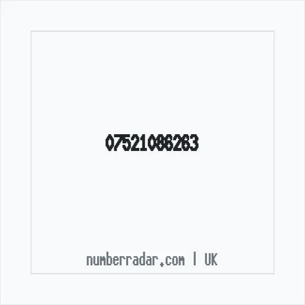 Reverse number check for +44 7521 086263 — who called me?