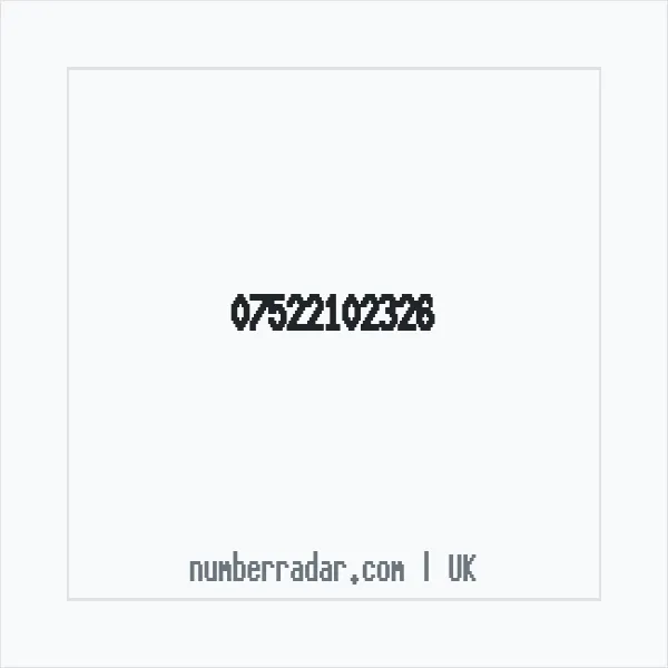 Reverse number check for +44 7522 102326 — who called me?
