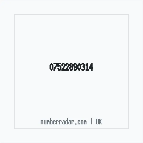 Reverse number check for +44 7522 890314 — who called me?