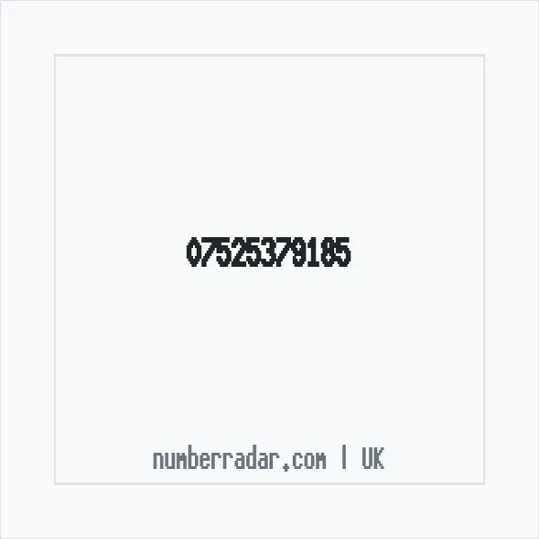 Reverse number check for +44 7525 379185 — who called me?