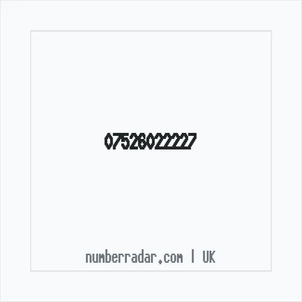 Reverse number check for +44 7526 022227 — who called me?