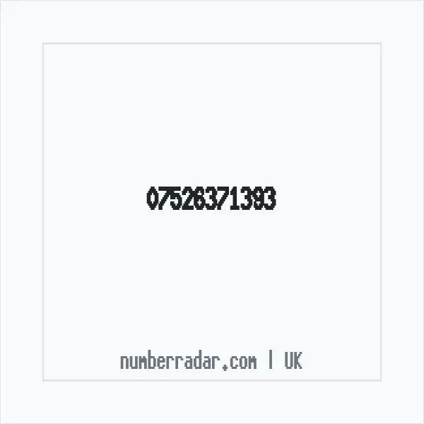 Reverse number check for +44 7526 371393 — who called me?
