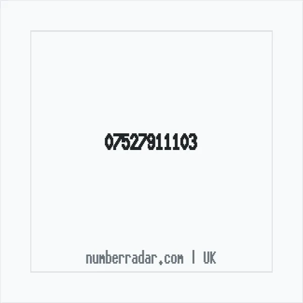 Reverse number check for +44 7527 911103 — who called me?