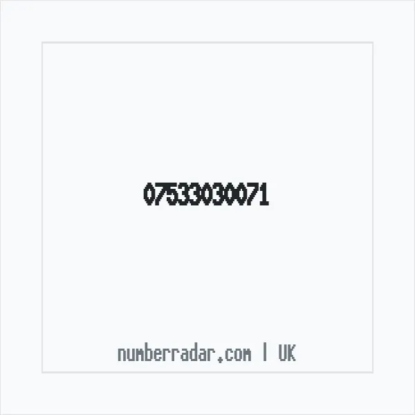 Reverse number check for +44 7533 030071 — who called me?