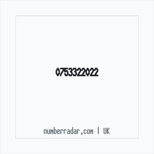 Reverse number check for +44 753322022 — who called me?