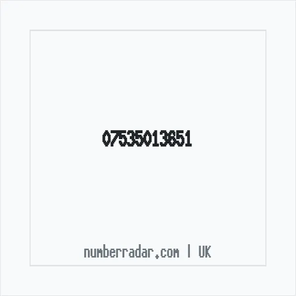 Reverse number check for +44 7535 013651 — who called me?