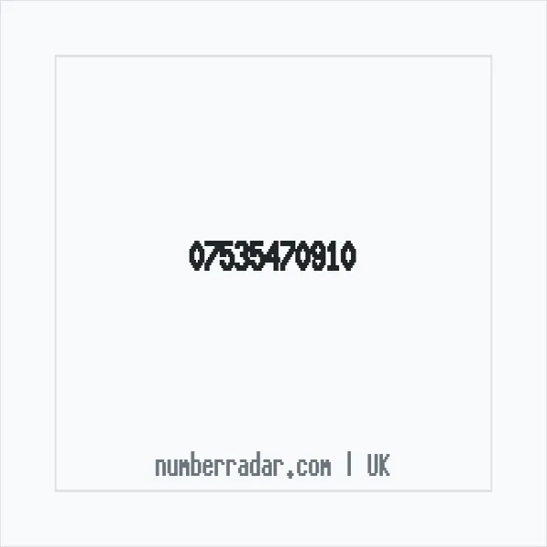Reverse number check for +44 7535 470910 — who called me?