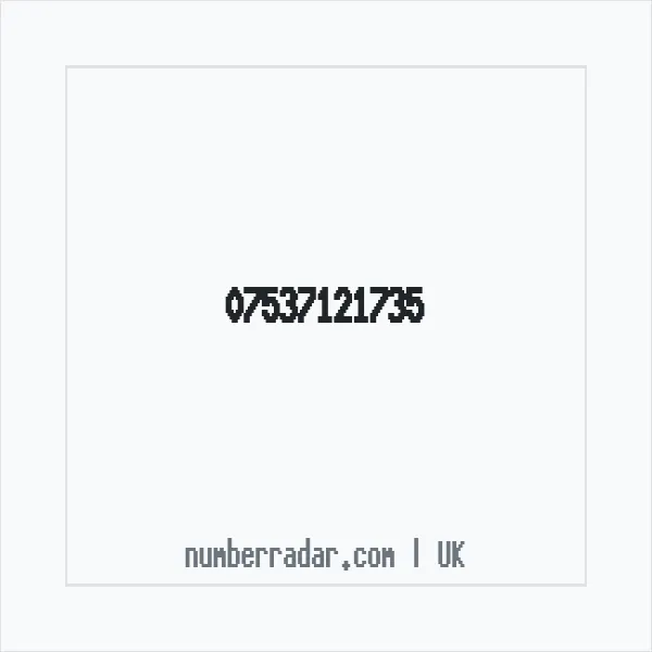 Reverse number check for +44 7537 121735 — who called me?