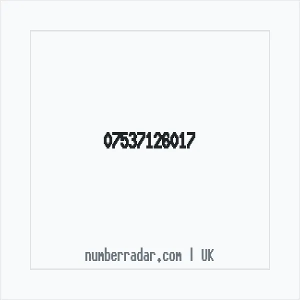 Reverse number check for +44 7537 126017 — who called me?