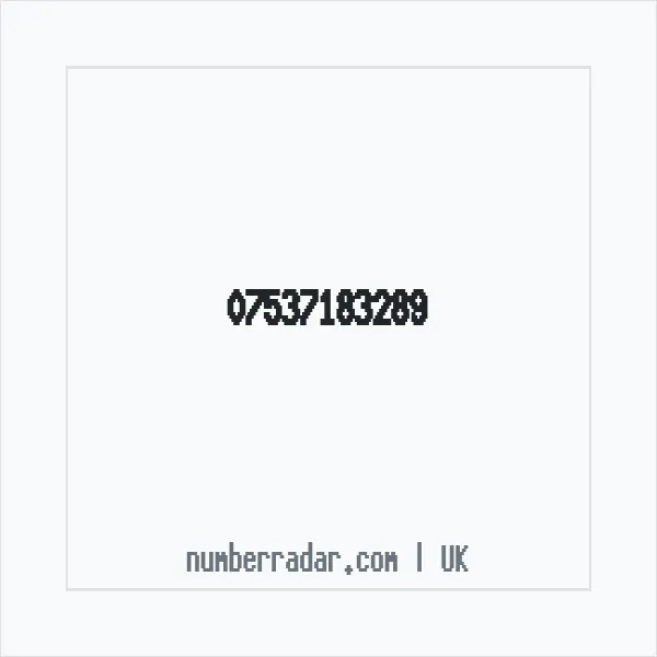 Reverse number check for +44 7537 183289 — who called me?