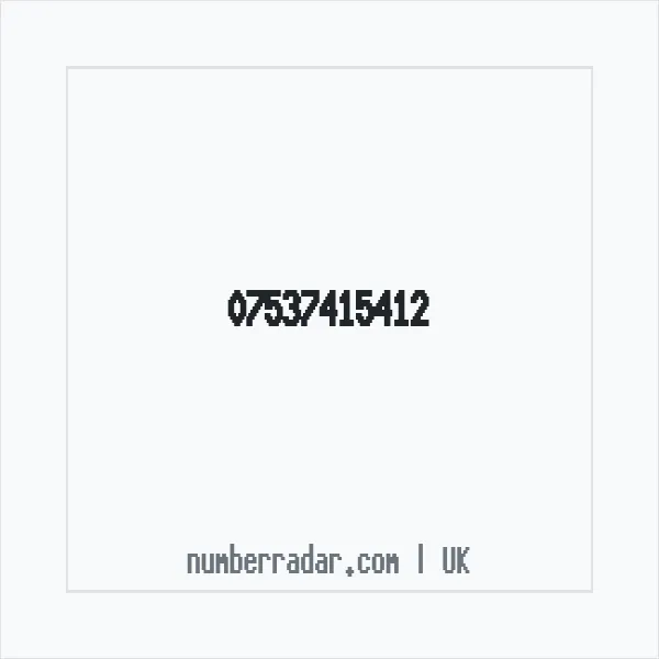 Reverse number check for +44 7537 415412 — who called me?
