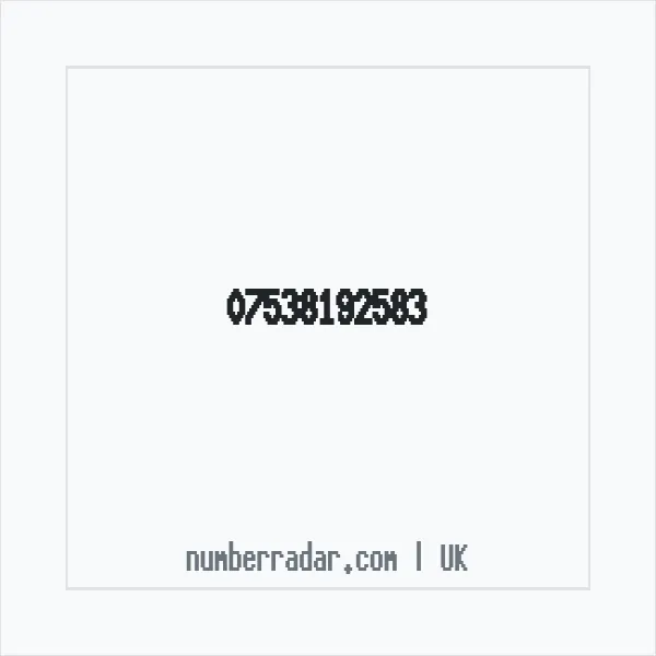 Reverse number check for +44 7538 192583 — who called me?