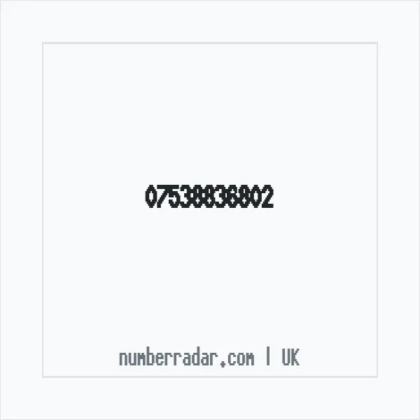 Reverse number check for +44 7538 836802 — who called me?