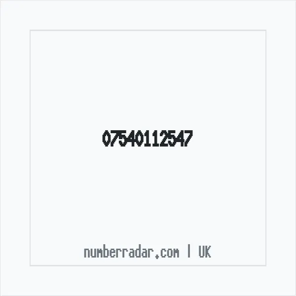 Reverse number check for +44 7540 112547 — who called me?