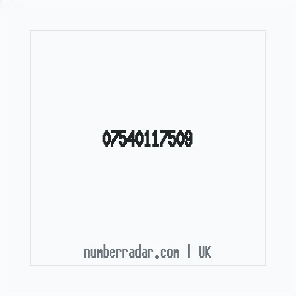 Reverse number check for +44 7540 117509 — who called me?