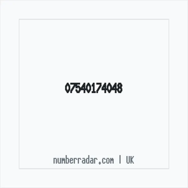 Reverse number check for +44 7540 174048 — who called me?