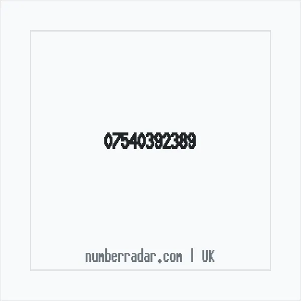 Reverse number check for +44 7540 392389 — who called me?
