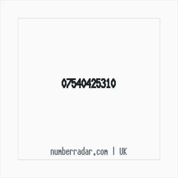Reverse number check for +44 7540 425310 — who called me?