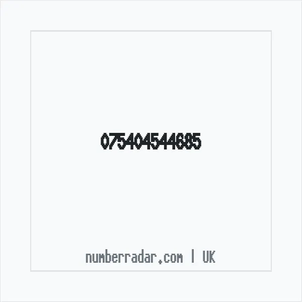 Reverse number check for +44 (7540) 454-468 — who called me?
