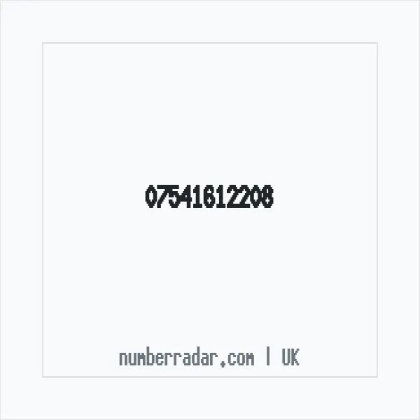 Reverse number check for +44 7541 612208 — who called me?