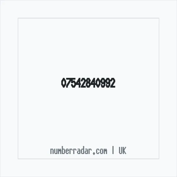 Reverse number check for +44 7542 840992 — who called me?