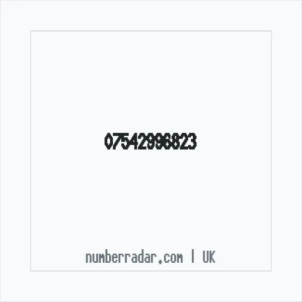 Reverse number check for +44 7542 996823 — who called me?