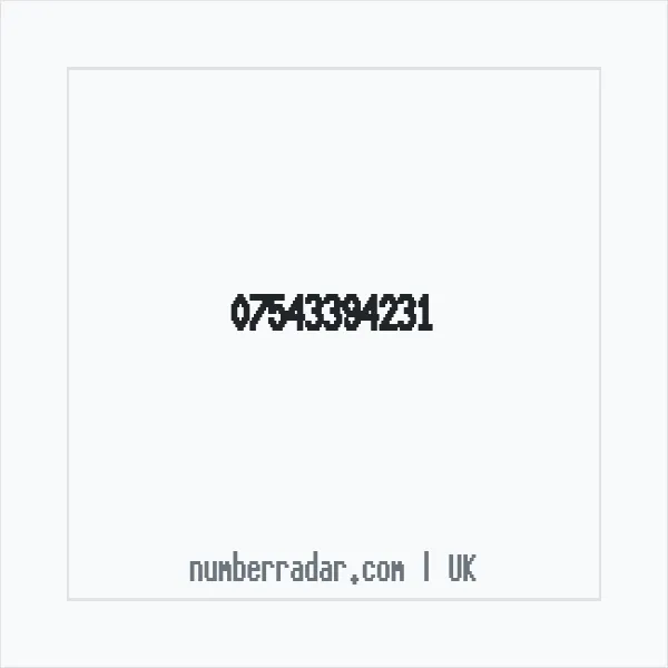 Reverse number check for +44 7543 394231 — who called me?