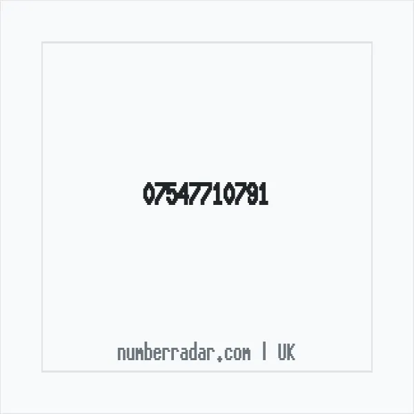 Reverse number check for +44 7547 710791 — who called me?