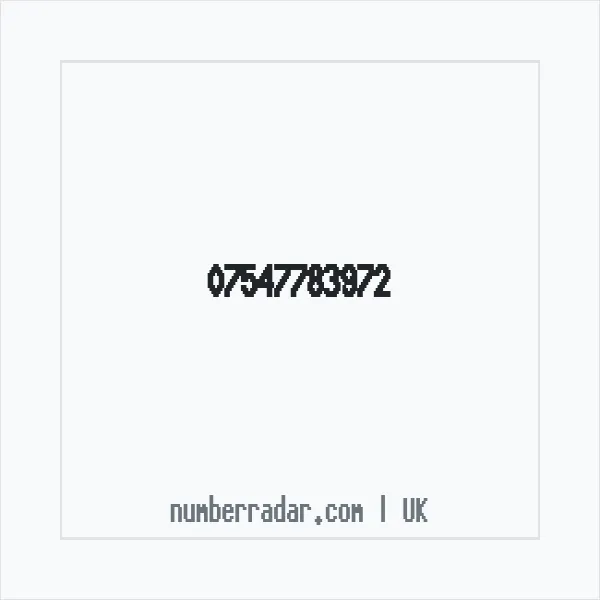 Reverse number check for +44 7547 783972 — who called me?
