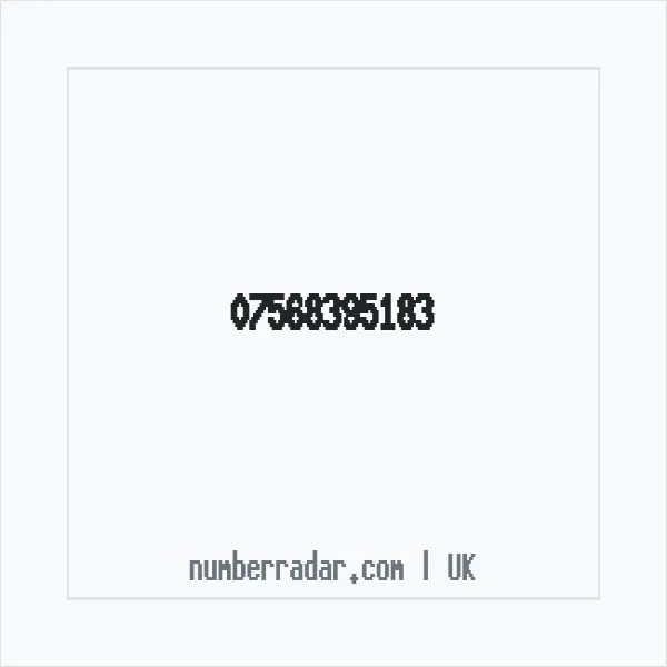 Reverse number check for +44 7568 395183 — who called me?