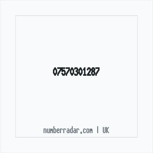 Reverse number check for +44 7570 301287 — who called me?