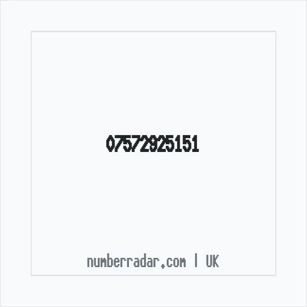 Reverse number check for +44 7572 925151 — who called me?