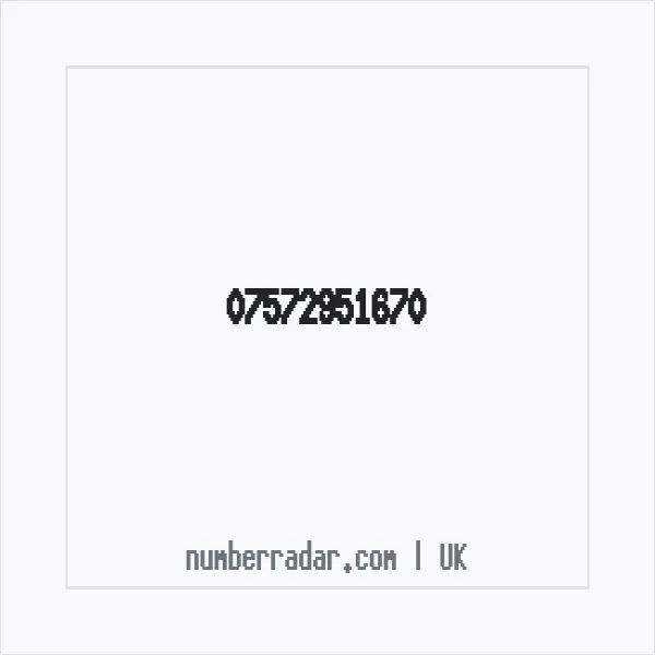 Reverse number check for +44 7572 951670 — who called me?