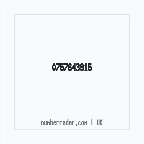 Reverse number check for +44 757643915 — who called me?