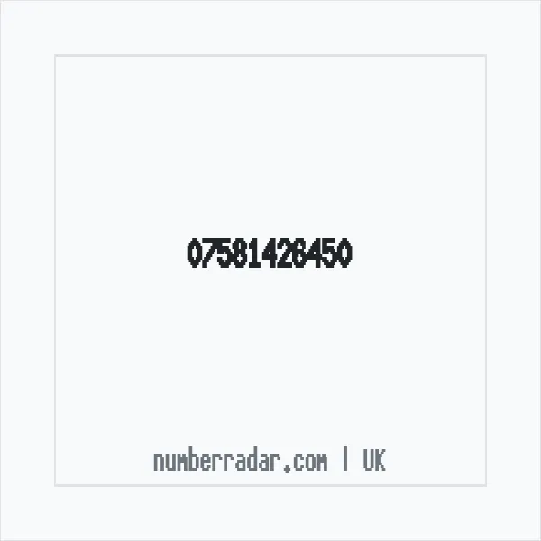 Reverse number check for +44 7581 426450 — who called me?