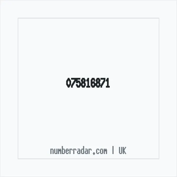 Reverse number check for +44 75816871 — who called me?