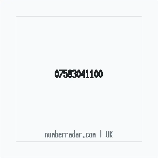 Reverse number check for +44 7583 041100 — who called me?