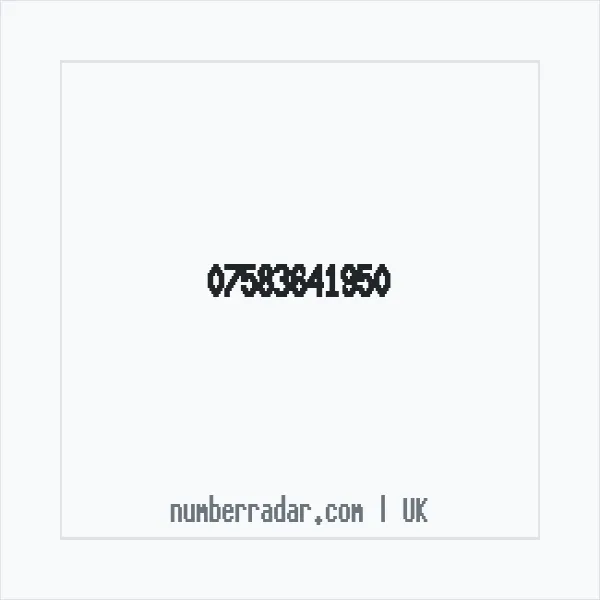 Reverse number check for +44 7583 641950 — who called me?